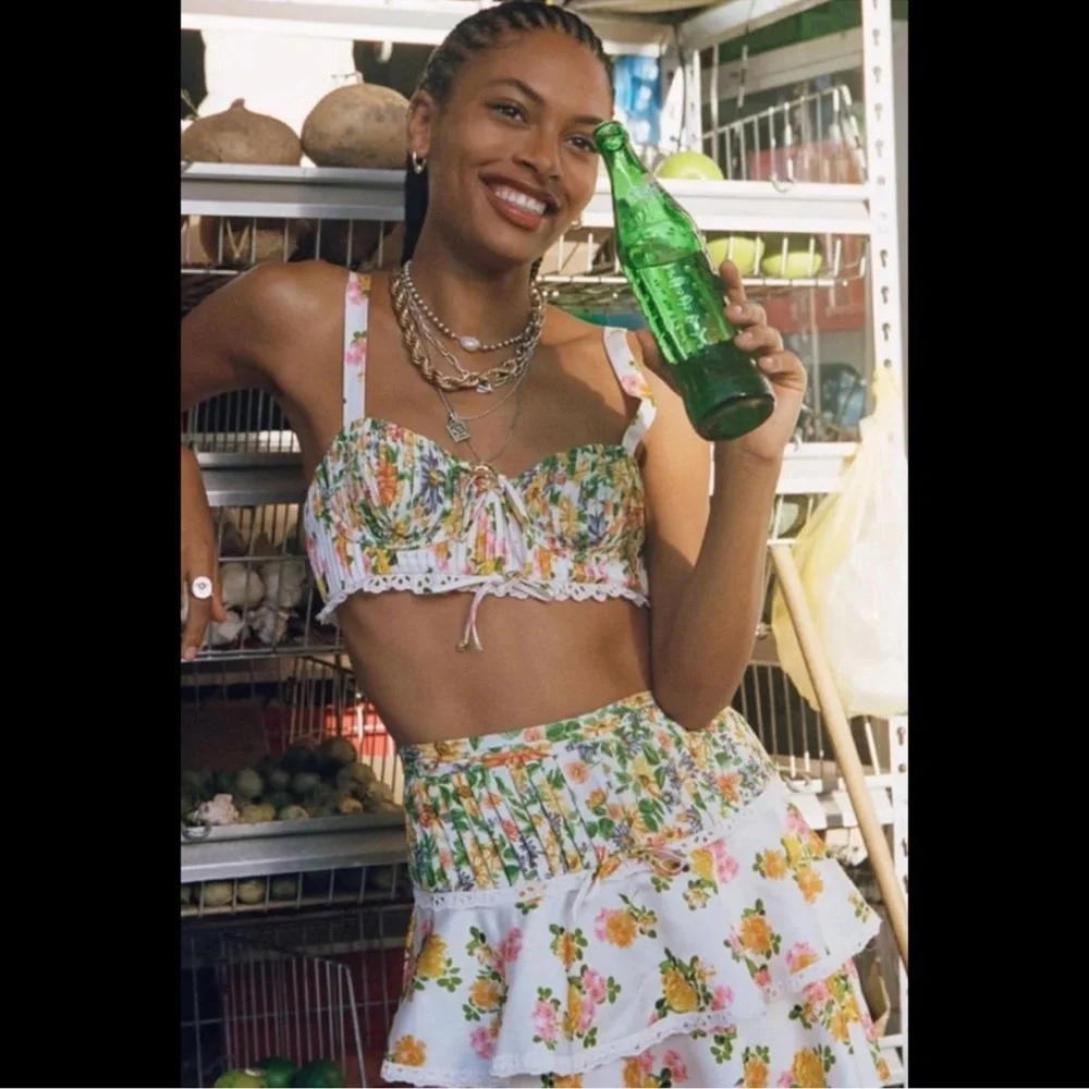 NWT For Love and Lemons Rosalyn skirt set Size: Medium - Picture 6 of 10